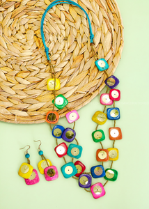 Gwyn Multicolored Necklace & Earring Set