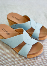 Load image into Gallery viewer, Bonny Wedge by Corkys - Light Blue Denim
