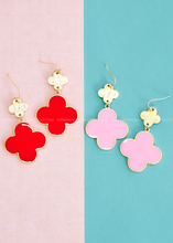 Load image into Gallery viewer, Jolie Dangle Clover Earrings - 2 Colors
