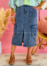 Load image into Gallery viewer, Demi Cargo Skirt - Denim
