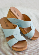 Load image into Gallery viewer, Bonny Wedge by Corkys - Light Blue Denim
