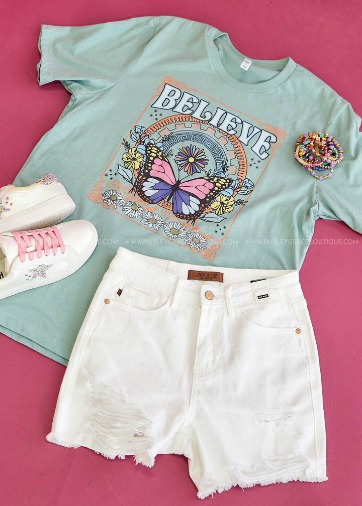 Believe Butterfly Graphic Tee
