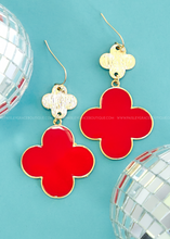 Load image into Gallery viewer, Jolie Dangle Clover Earrings - 2 Colors
