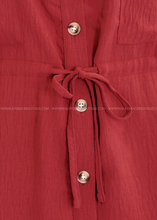 Load image into Gallery viewer, CozyCo Cinch Waist Midi Shirt Dress
