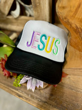 Load image into Gallery viewer, Jesus Embroidered Trucker Hat  - Preorder
