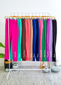 28" Chic Solid Skinny Pants - 12 Colors