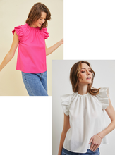 Load image into Gallery viewer, Heyson Ruffle Sleeve Top - 3 Colors
