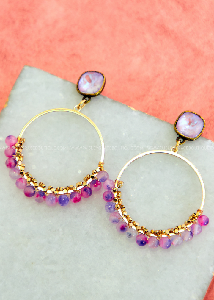 Sloane Hoop Earrings by Pink Panache