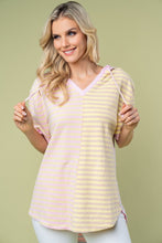 Load image into Gallery viewer, White Birch Pink &amp; Yellow Striped Top
