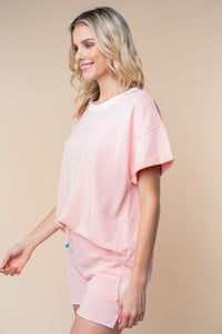 White Birch Short Sleeve Dip Dyed Top - 2 colors