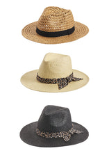 Load image into Gallery viewer, Fedora Straw Hats by Mud Pie - FINAL SALE
