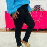 28" Chic Solid Skinny Pants - Black* FINAL SALE *