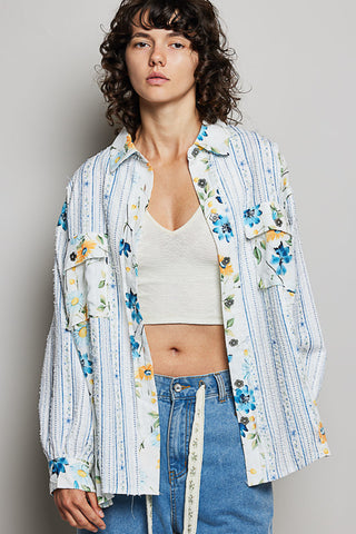 POL High Low Balloon Sleeve Top