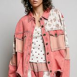 POL Long Sleeve Relaxed Fit Jacket - Scarlet Red - PREORDER