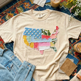 Faux Patchwork America Tee