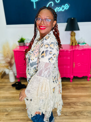 Push Your Luck Cardigan - Leo Floral