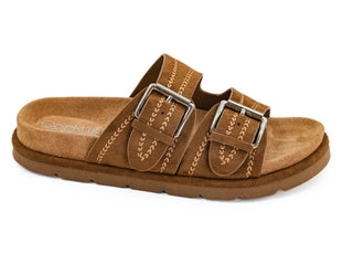 Smitten Tobacco Faux Suede Sandals By Corkys