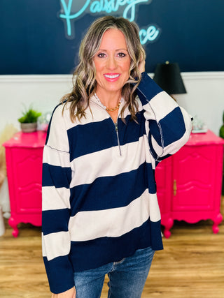 Nancy Navy Stripe Sweater