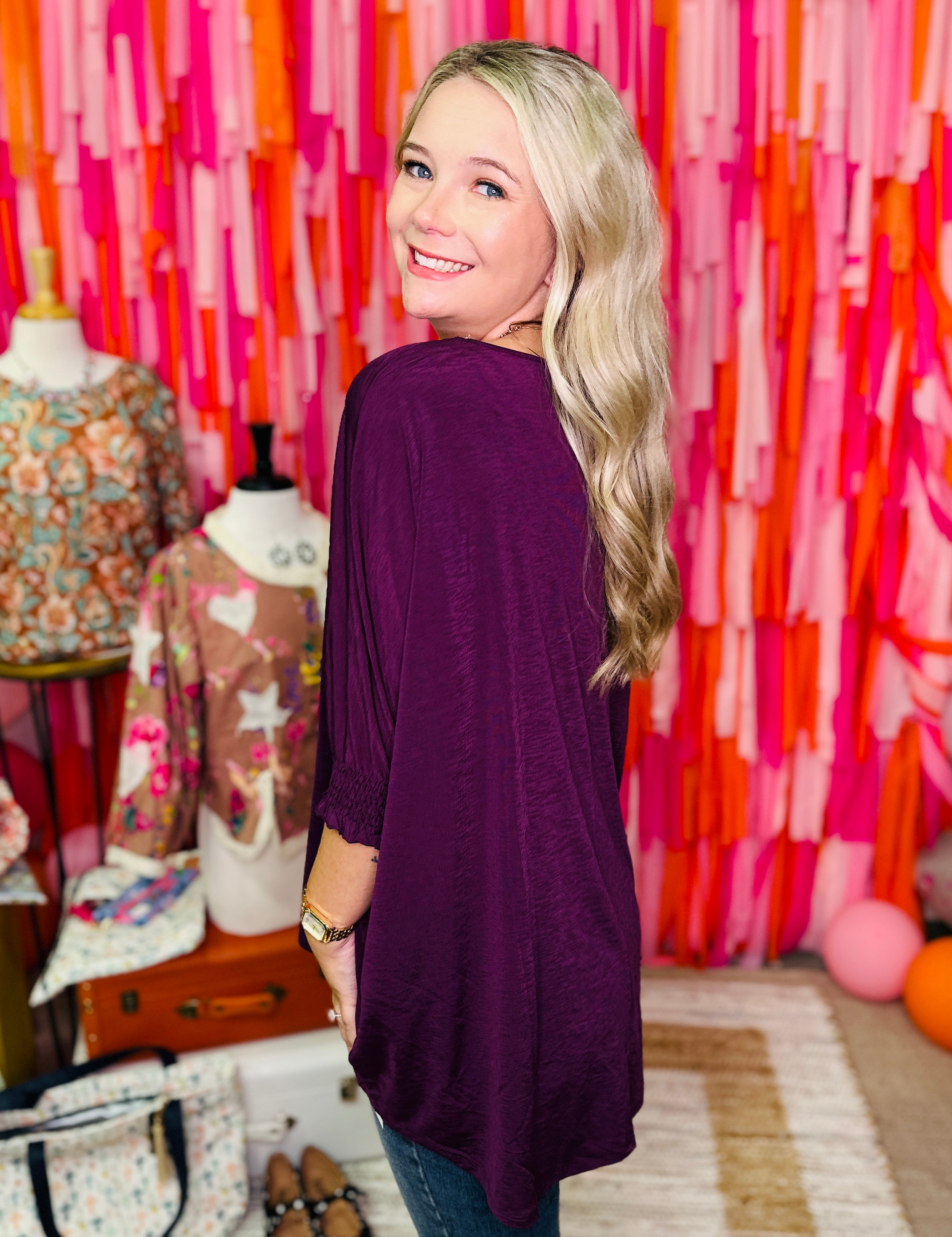 Pretty Little Detour Top - Midnight Plum