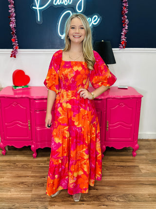 Blushing Garden Maxi Dress