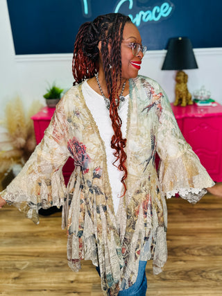 Push Your Luck Cardigan - Vintage Bird