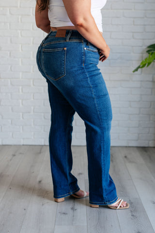 Campbell Center Seam Straight Jeans by Judy Blue