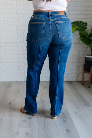 Campbell Center Seam Straight Jeans by Judy Blue