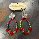 Christmas Teardrop Earrings - PREORDER