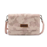 Wrangler Camo Print Canvas Clutch/Crossbody - Pink