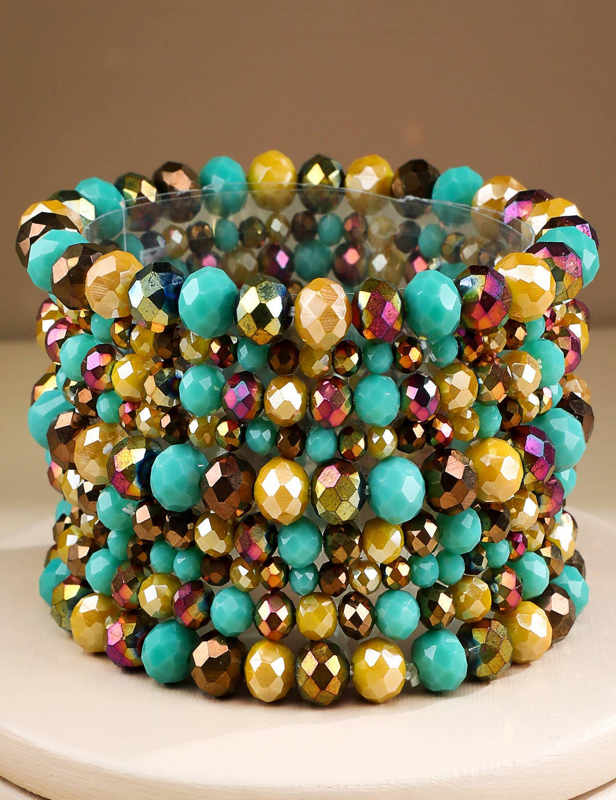 Jenna Glass Bead 9 Set Stack - 6 Styles
