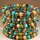 Jenna Glass Bead 9 Set Stack - 6 Styles