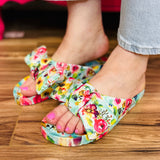Flora Bow Sandal - Mint Floral
