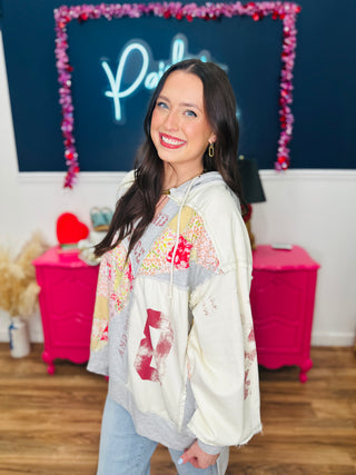 Floral Rush Hooded Top