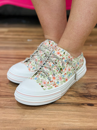 Aman Floral Sneakers - White Multi