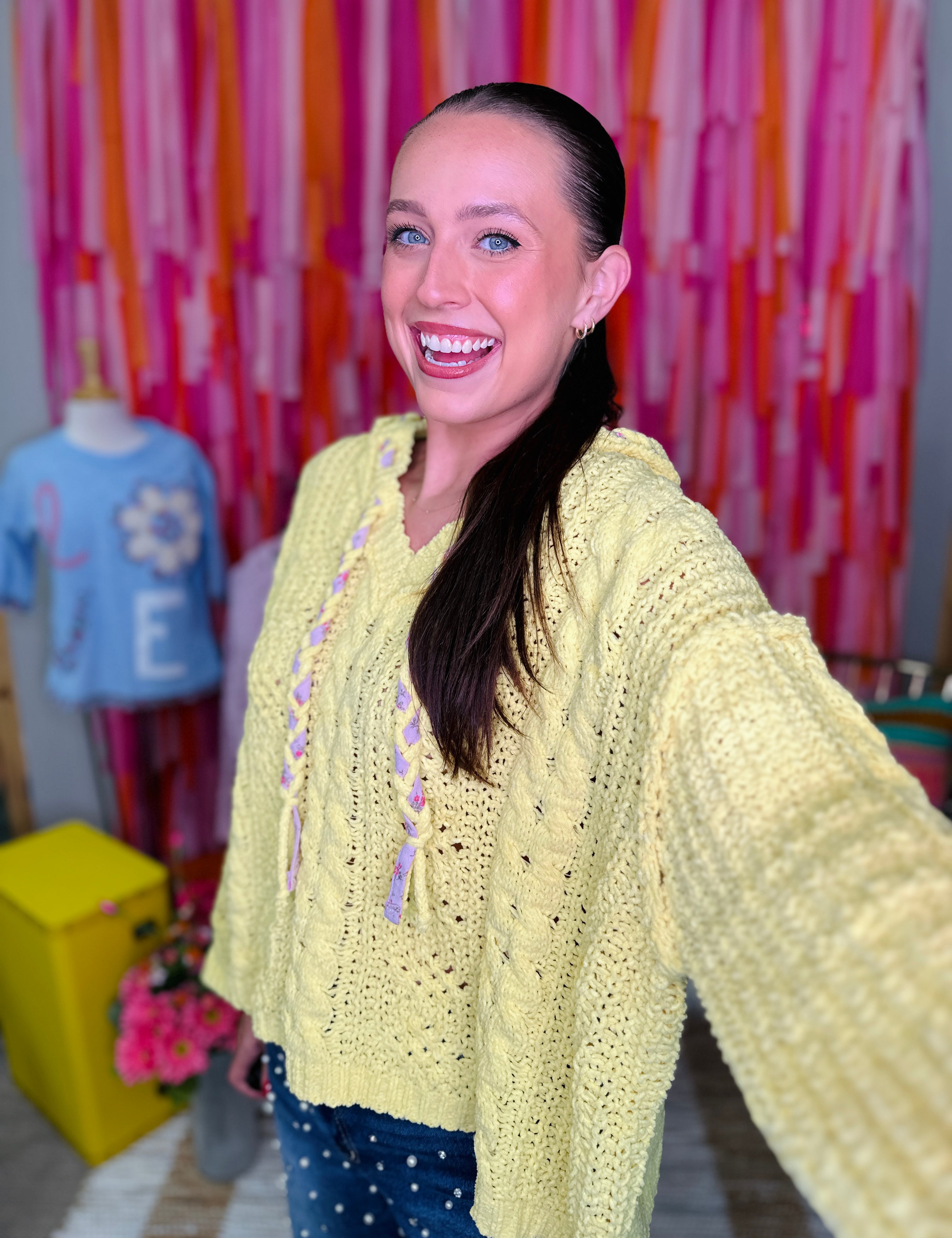 Endless Sunny Days Sweater - Pineapple