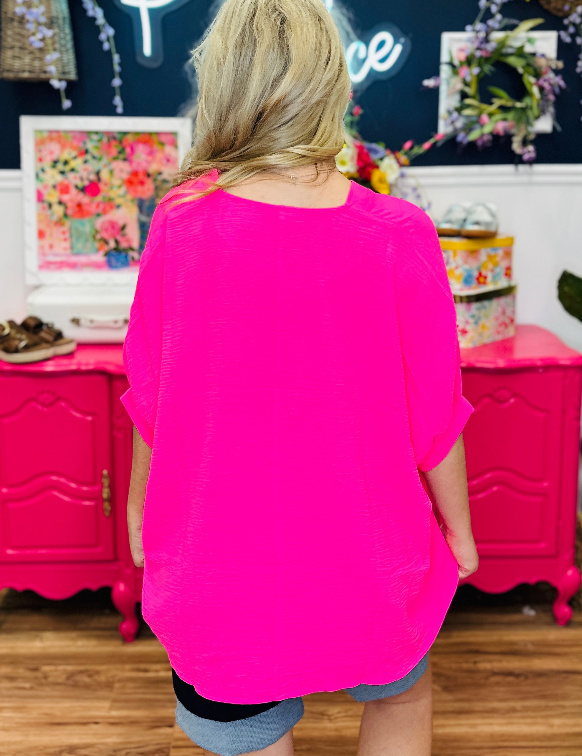 Life Ahead Top - Neon Fuchsia