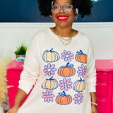 Sadie Pumpkin & Flower Print Top *Final Sale*