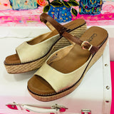Treat Yourself Wedge Sandals by Corkys - Gold Combo