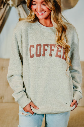 Coffee Puff Knit Sweater - PREORDER