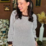 Woven In Comfort Top - Chocolate