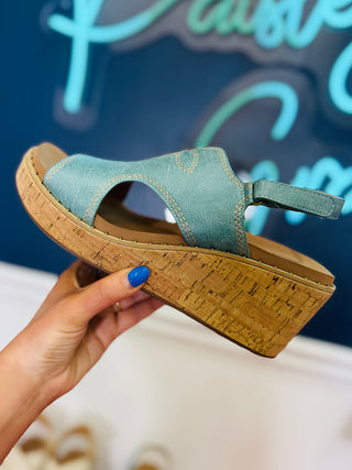 Darlin Turquoise Wedges by Corkys