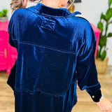 DEAL Long Sleeve Velvet Double Layered Back Tunic - FINAL SALE