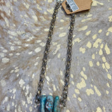 Authentic Turquoise Shiny Silver Chain - CIJ 92
