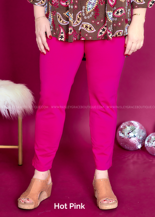 Chic Solid 28” Skinny Pants - Fall Colors