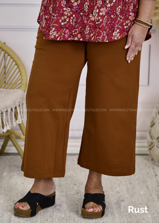 Chic Solid Wide Leg Crop - 10 Colors