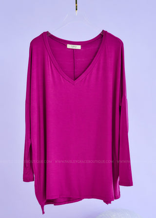 Moving Along Top - Magenta* FINAL SALE *