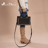 Montana West Tooled Collection Tote/Crossbody - Black
