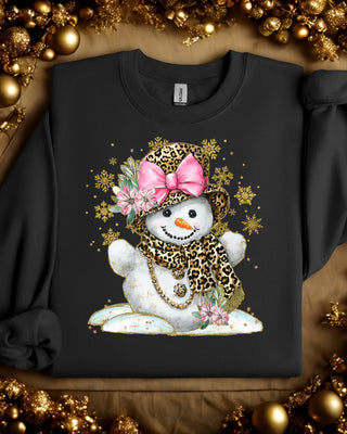 Leopard Snow Lady Tee or Sweatshirt