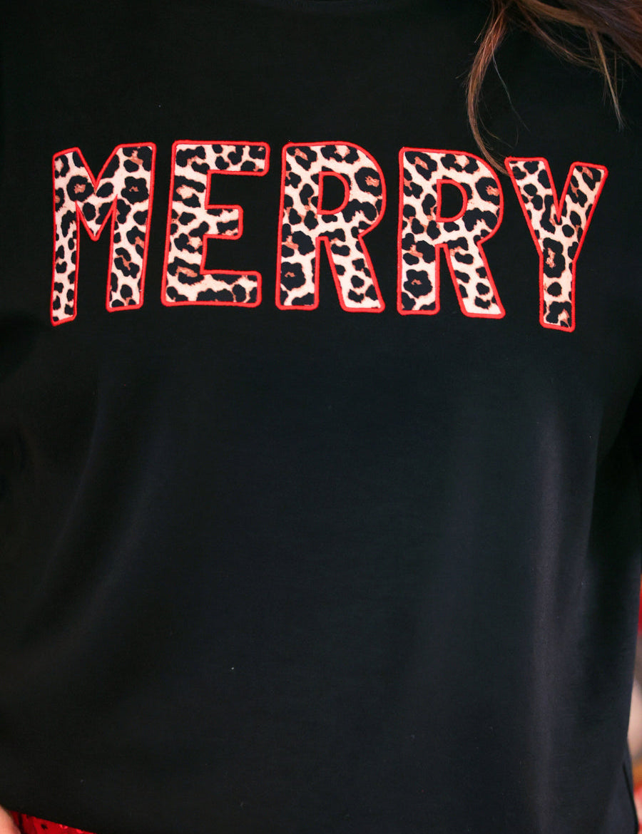 PREORDER- Merry Leopard Luxe Pullover