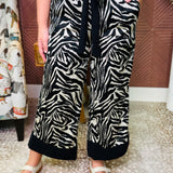 Creature Comfort Satin Pants - Zebra